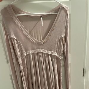 Pale pink free people tunic size m- worn once
